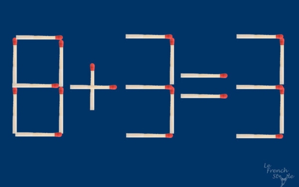 défi visuel avec des allumettes