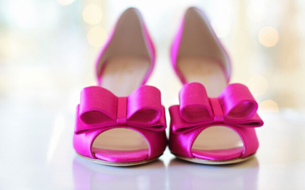 chaussures rose Barbie