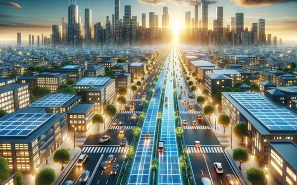 Les premières routes solaires de l'histoire : produire de l'énergie pour une ville en conduisant sa voiture