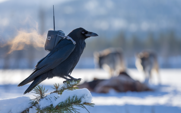 À Yellowstone, 69 corbeaux suivis par GPS révèlent une stratégie inattendue autour des loups