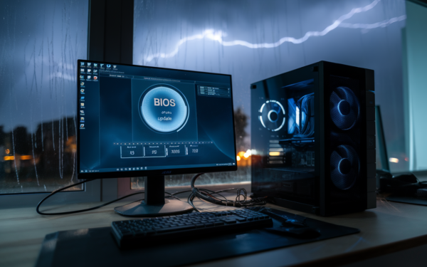 Mise à jour du BIOS sous un orage : pourquoi une coupure peut rendre un PC inutilisable